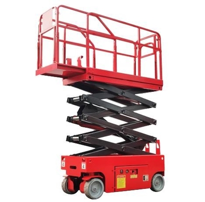 Self Propelled Electric Scissor Lift 6m 8m 12m  Elevated Work Platform 230kg Automatic Pothole Protection
