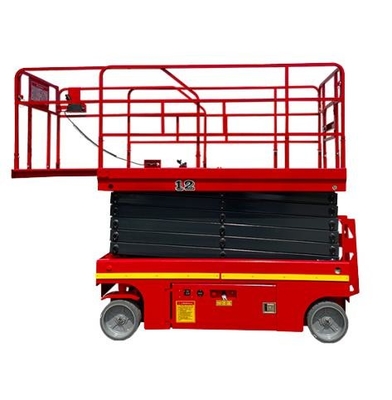 Self Propelled Electric Scissor Lift 6m 8m 12m  Elevated Work Platform 230kg Automatic Pothole Protection