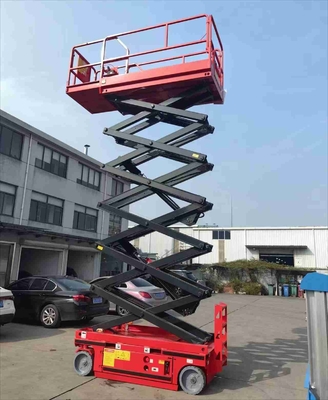 Self Propelled Electric Scissor Lift 6m 8m 12m  Elevated Work Platform 230kg Automatic Pothole Protection