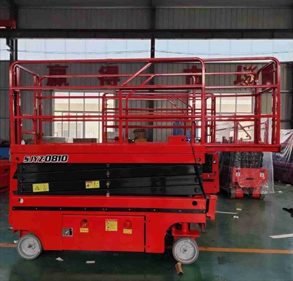 Self Propelled Electric Scissor Lift 6m 8m 12m  Elevated Work Platform 230kg Automatic Pothole Protection
