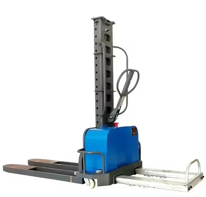 500kg 1000kg 1300 Mm Semi Electric Portable Stacker Self Loading Forklift For Container Use
