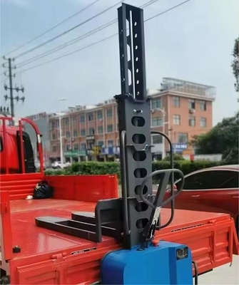 500kg 1000kg 1300 Mm Semi Electric Portable Stacker Self Loading Forklift For Container Use