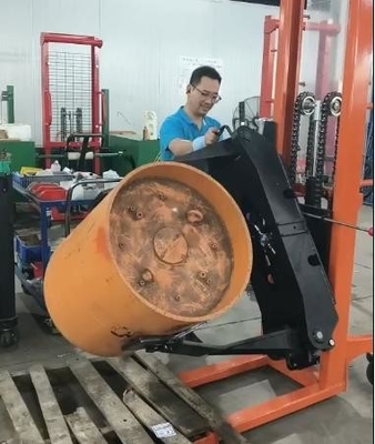 661lb 5.24ft Manual Roll Stacker Manual Forklift Truck With Clamp For Paper Rolls Handling