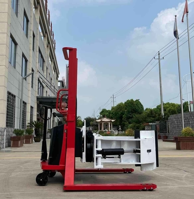 1102lb 1543lb 2 Meters Semi Electric Roll Stacker Rotate 360 Degree With Adjustable Clamp