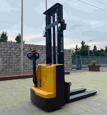 1.5ton 3000mm 2 Mast Full Electric Walkie Stacker With Curtis Controller For Inventory Counting