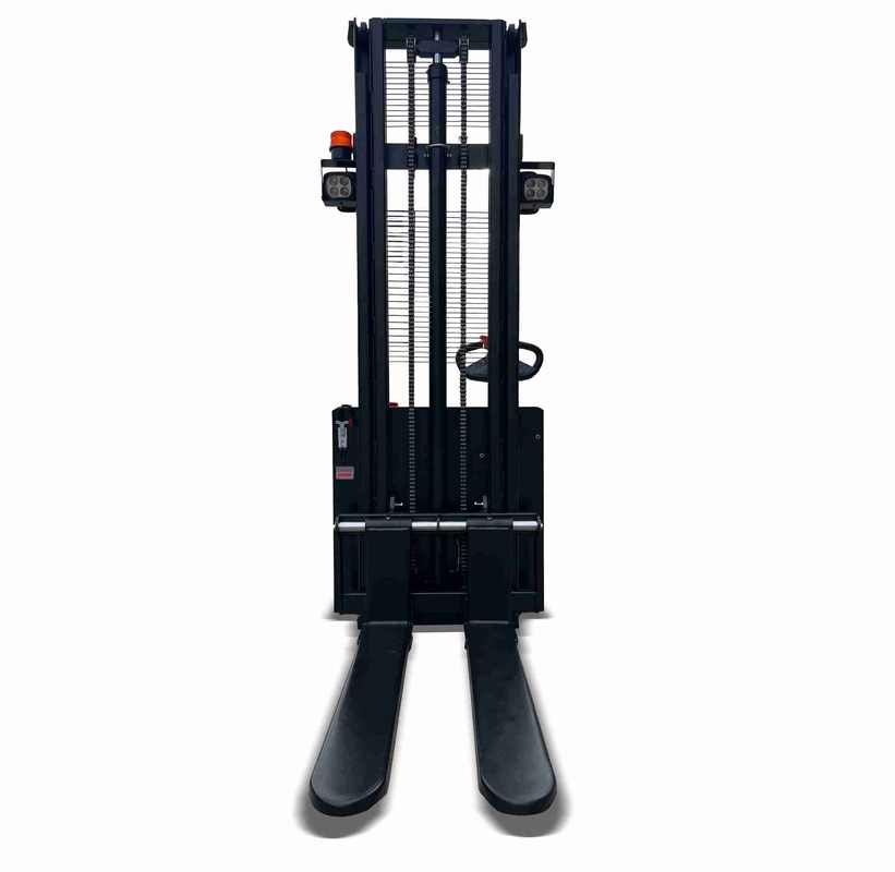 1.5ton 3000mm 2 Mast Full Electric Walkie Stacker With Curtis Controller For Inventory Counting
