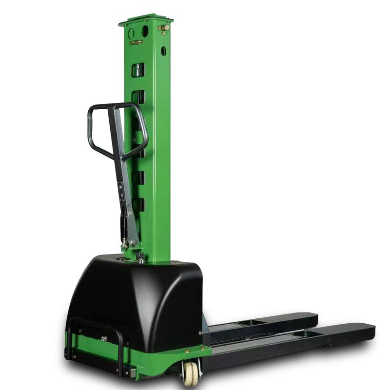Battery Operated Semi Electric Stacker 500kg 700kg1000kg Self Loading Portable Forklift Truck 1.6m Height