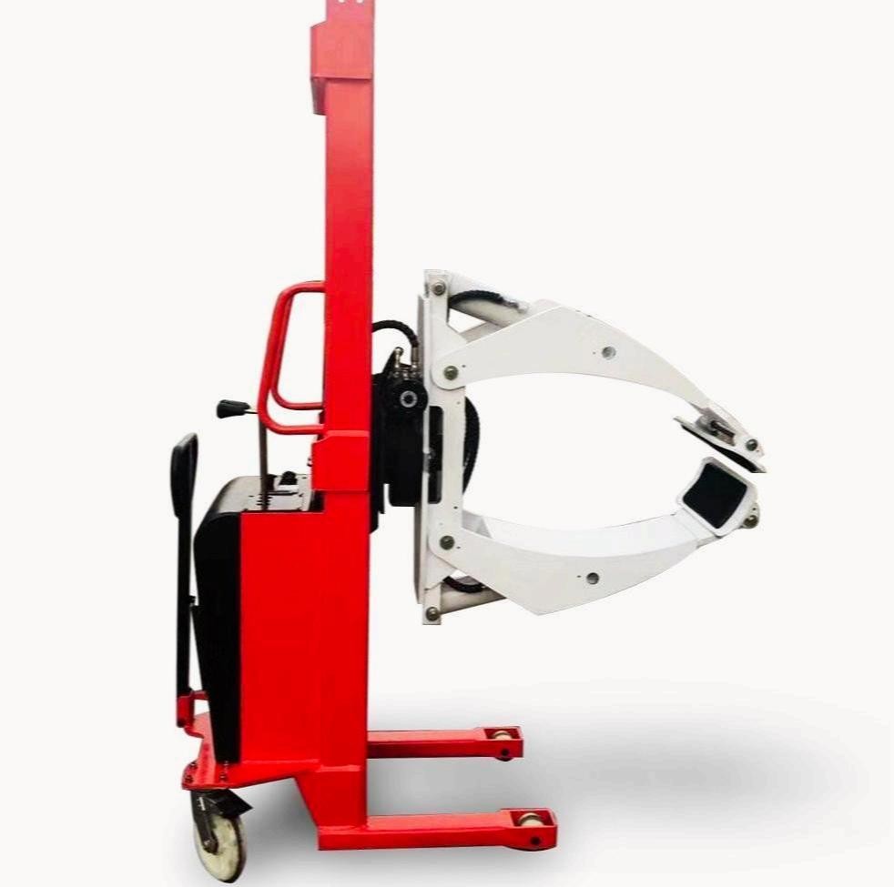 350kg 772lb 6.56ft 2 Meters Semi Electric Roll Stacker Paper Roll Lifter For Handling Paper Roll Materials