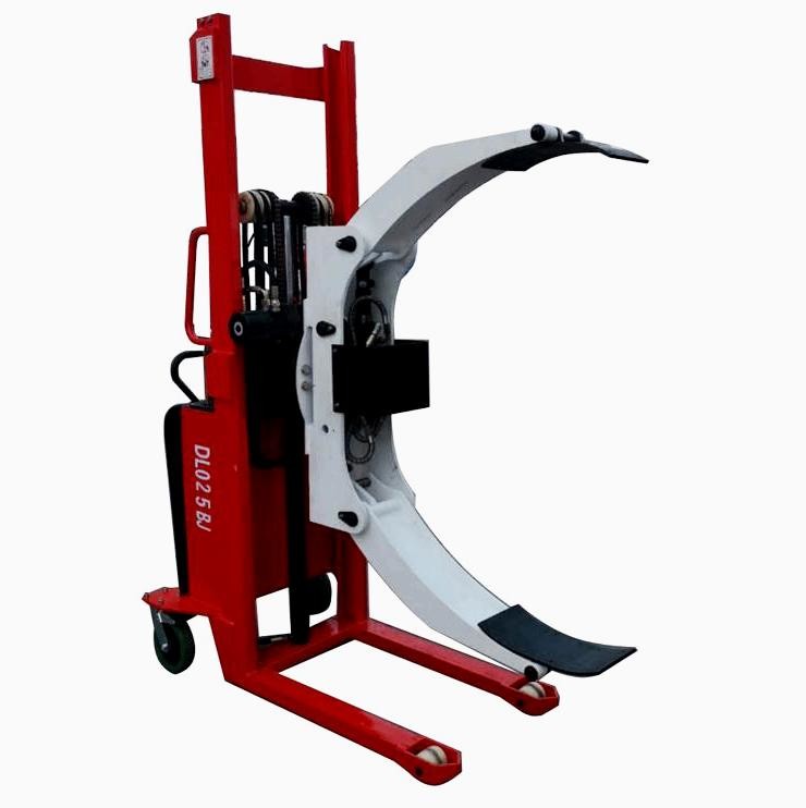 350kg 772lb 6.56ft 2 Meters Semi Electric Roll Stacker Paper Roll Lifter For Handling Paper Roll Materials