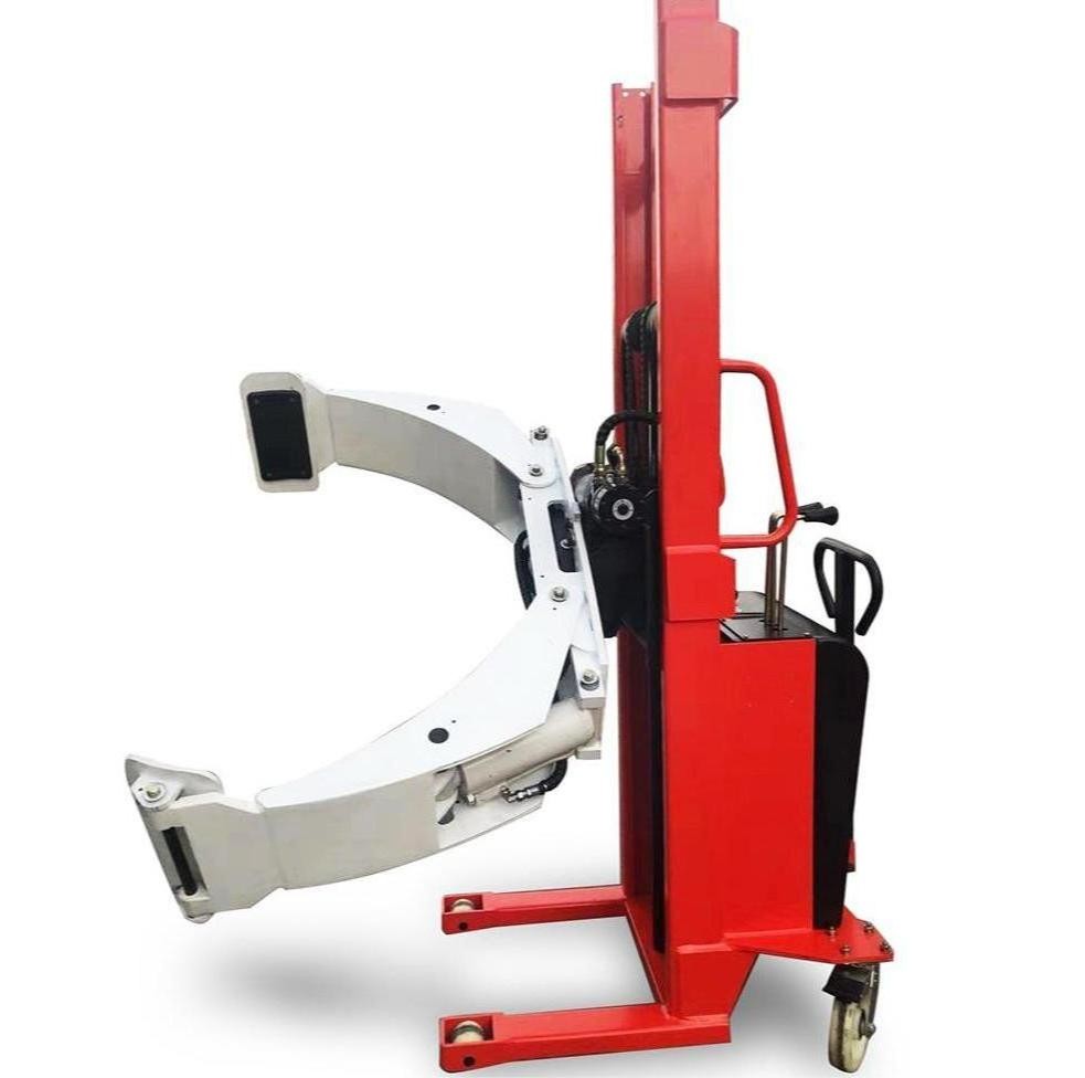 350kg 772lb 6.56ft 2 Meters Semi Electric Roll Stacker Paper Roll Lifter For Handling Paper Roll Materials