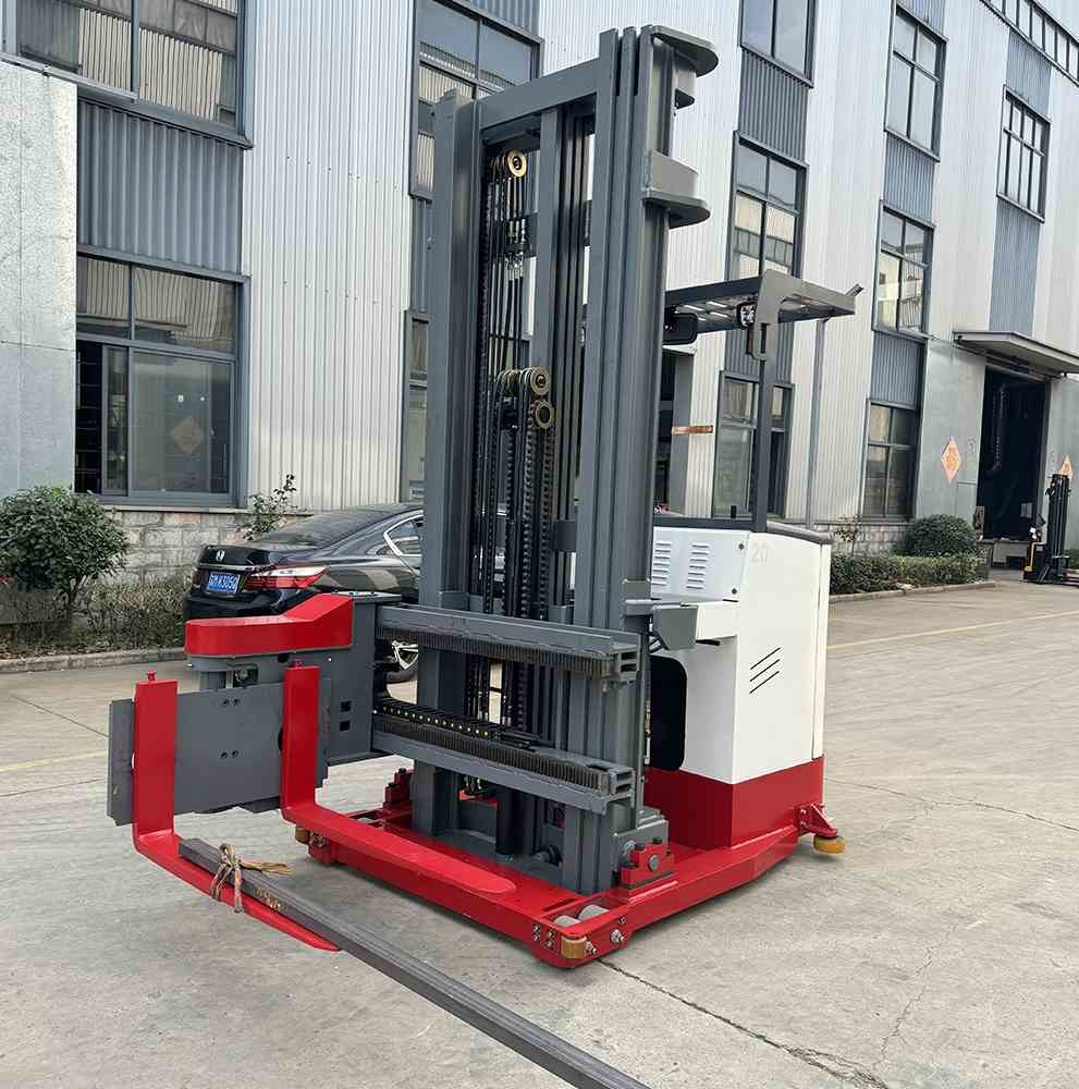1000kg 2000kg 9m VNA Fork Truck Warehouse 3 Way Stacker Rotate 180 Degrees For Narrow Warehouse Use