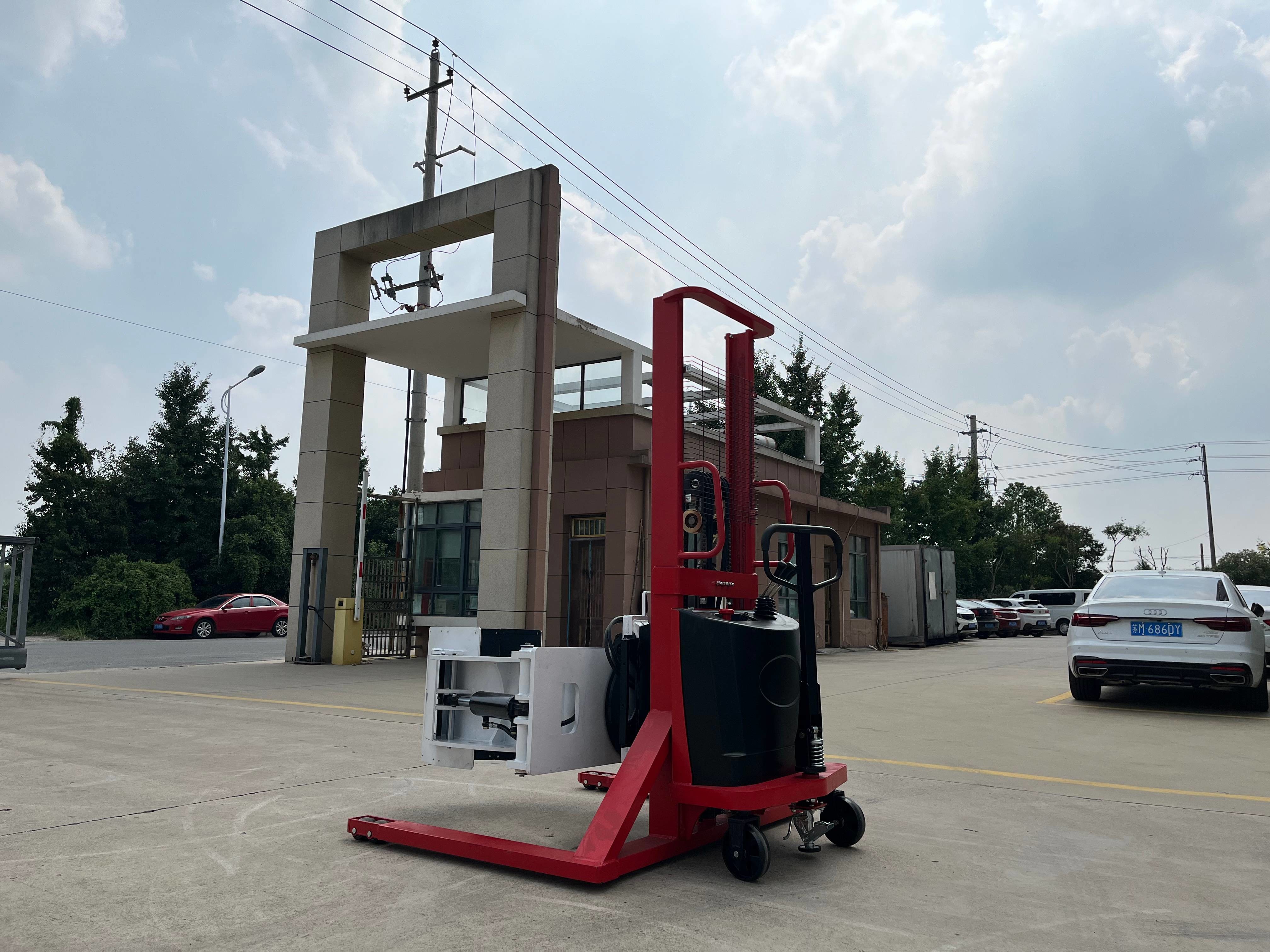 Paper Roll Semi Electric Stacker Good Durability Durable Materials User Friendly Operation